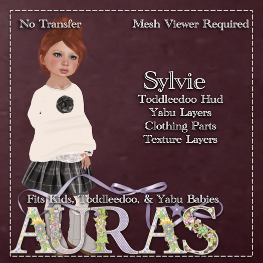 *Aura's* Sylvie Skirt Set in GRAY Outfit for Kids, Tiny Tots, Yabu Babies, & Toddleedoos