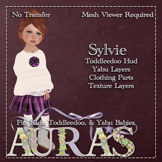 *Aura's* Sylvie Skirt Set in PURPLE Outfit for Kids, Tiny Tots, Yabu Babies, & Toddleedoos