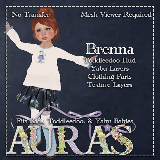 *Aura's* Brenna Skirt Set Outfit for Kids, Tiny Tots, Yabu Babies, & Toddleedoos