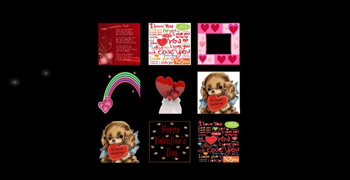 9 Full perms valentines day textures