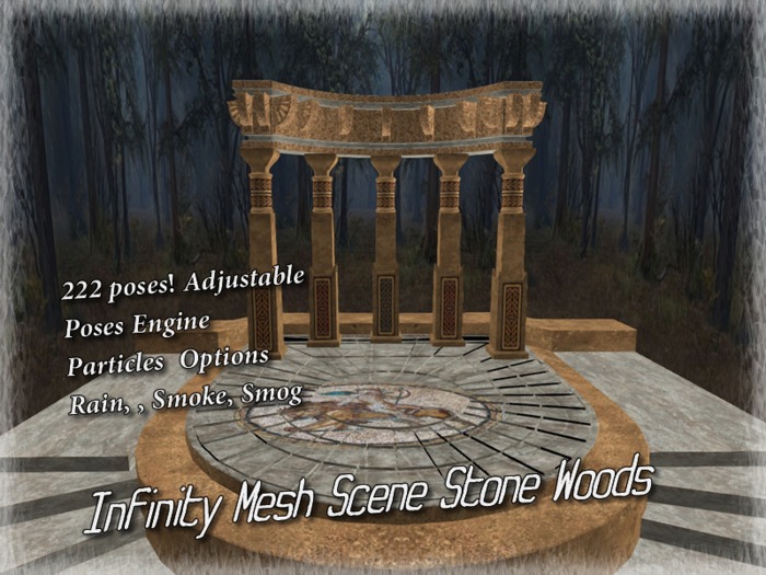 3D Stone Woods Scene + 220 Adjustable Poses Promo Price!!