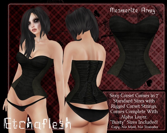 [Etchaflesh] DEMO Mesmerize Army Corset ALL STYLES