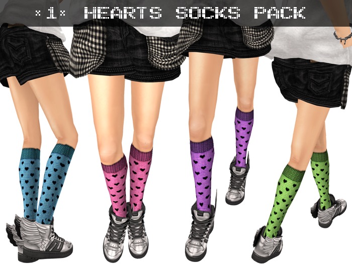 *1* Hearts Socks Pack