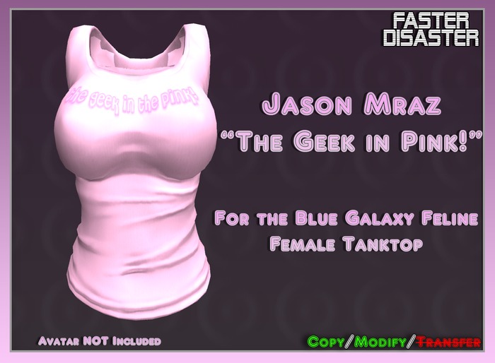 [FD] Geek In The Pink BG Tanktop