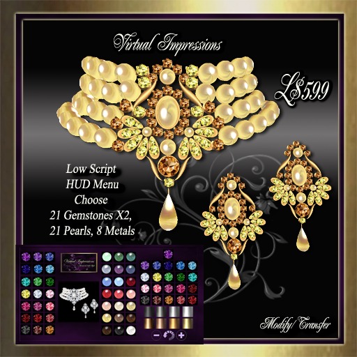 Virtual Impressions Felicity Texture Change Jewelry Set