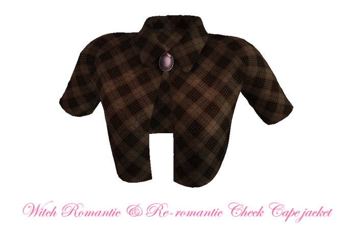 !@!PrettyMS!@! witch romantic check darkbrown cape jacket