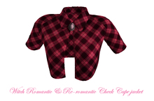 !@!PrettyMS!@! witch romantic check hotpink cape jacket