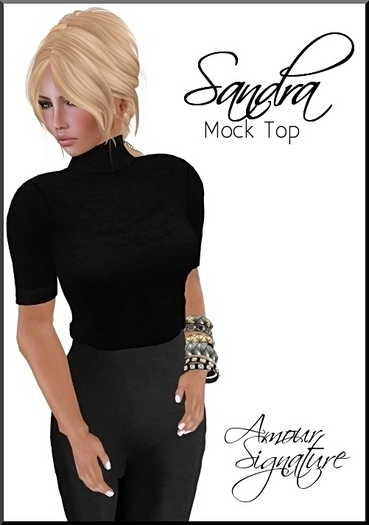 Amour Signature - Sandra MESH Top - Black