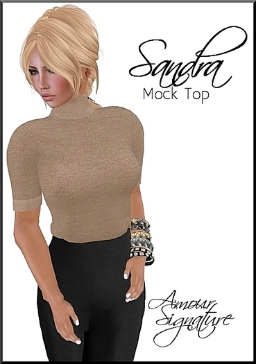 Amour Signature - Sandra MESH Top - Beige