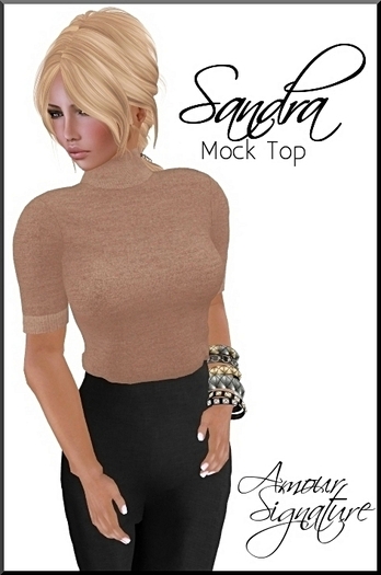 Amour Signature - Sandra MESH Top - Peach