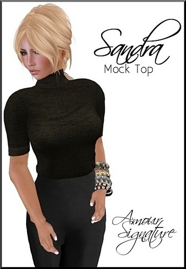 Amour Signature - Sandra MESH Top - Cafe