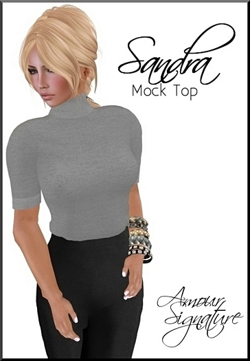 Amour Signature - Sandra MESH Top - Grey