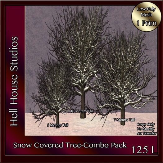 HHD Snow Covered Tree Pack Combo Pack-BOXED