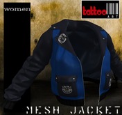 TattooArt Biker Girl Jacket Black/Blue