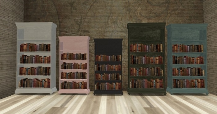 Languor Texture Change Cracked Paint  Bookcase