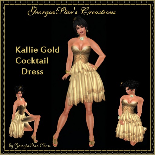 GSCKallie Gold Cocktail Dress