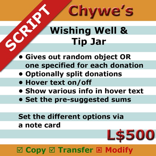 Chywe's Script: Wishing Well & Tip Jar