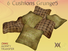 6 cushions, Grunge5 by Wild Motley
