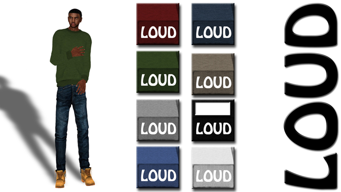 LOUD Black Crewneck