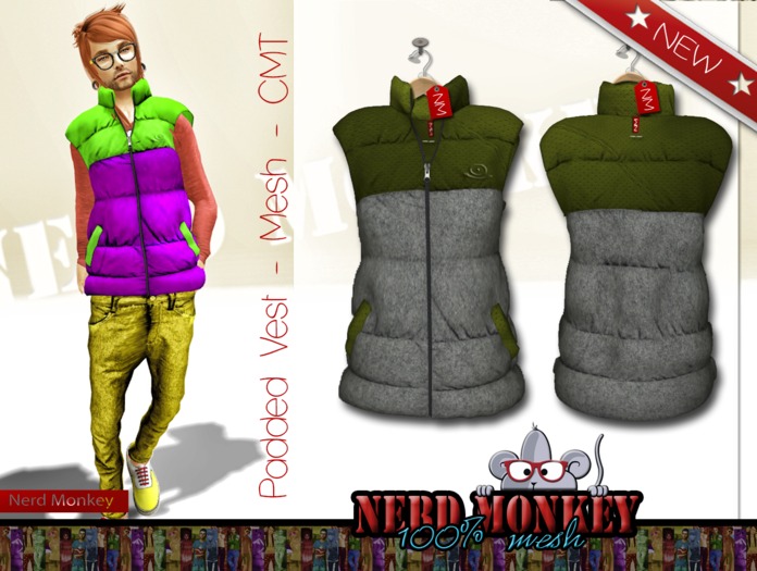 .::[NerdMonkey]::. .::[Padded Vest G/Y]::. 