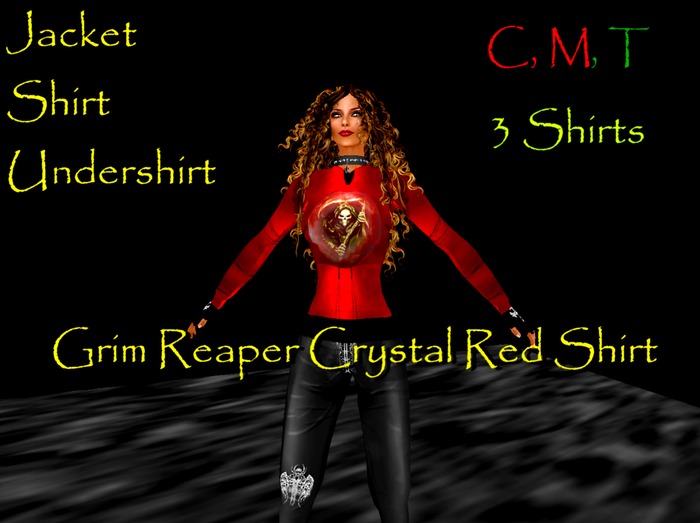 3 Shirts - Grim Reaper Crystal Red