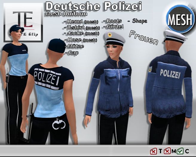 Polizei - Frauen Mesh (DE) 