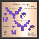 *JOEN* collection "Pavage" Violet set