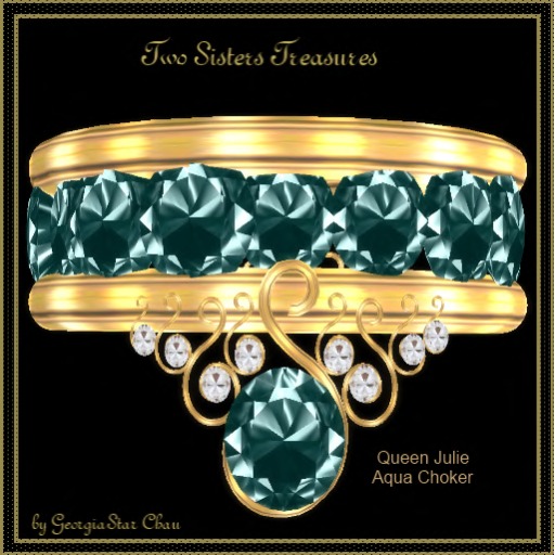 TST Queen Julie Aqua Choker.