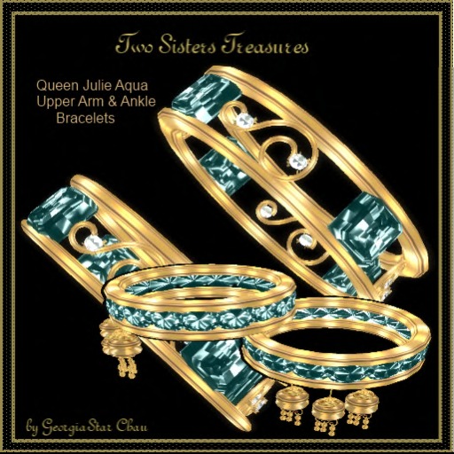 TST Queen Julie Aqua Arm & Ankle Bracelets