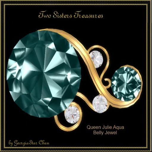 TST Queen Julie Aqua Belly Jewel