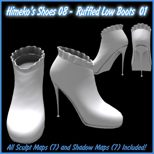 [FULL PERMS]Himeko's Shoes 08 - Ruffled Low Boots  01