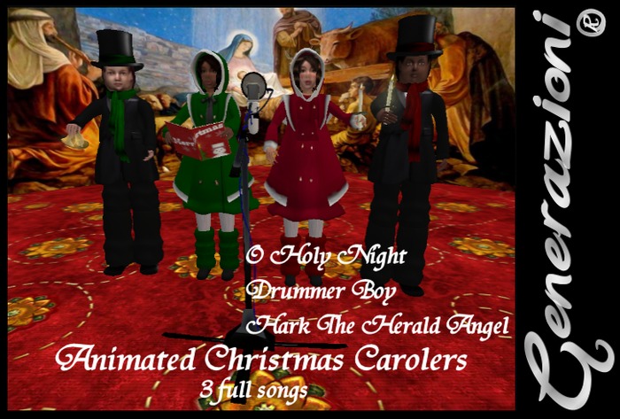 Animated Christmas Carolers With 3 Full Songs