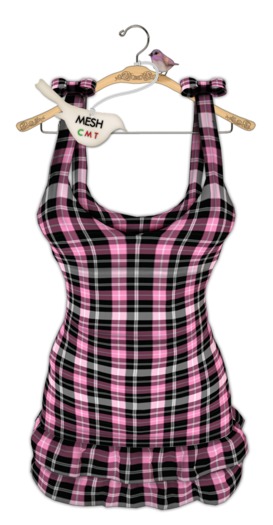 { birdy. } - Ruffle Dress - Plaid (pink)