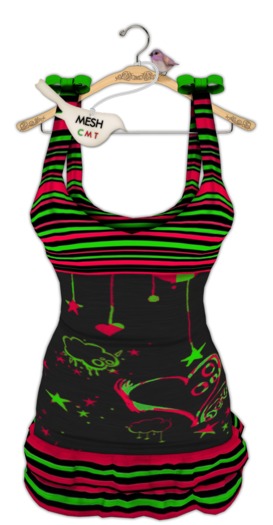 { birdy. } - Ruffle Dress - Rave (green & red)