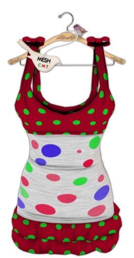 { birdy. } - Ruffle Dress - Dots (red)