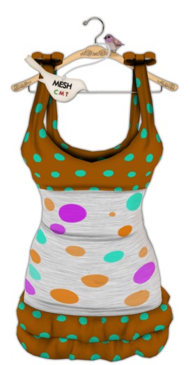 { birdy. } - Ruffle Dress - Dots (orange)