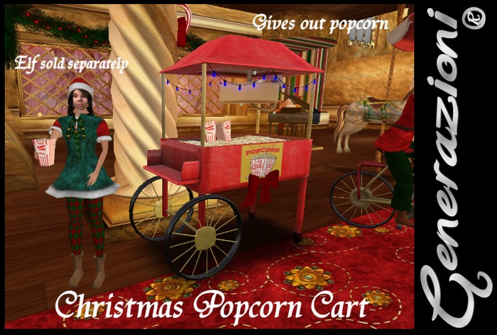 Christmas Popcorn Cart