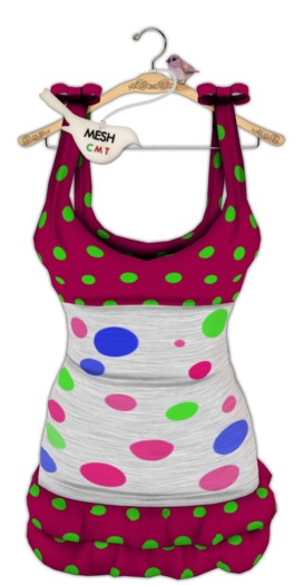 { birdy. } - Ruffle Dress - Dots (pink)