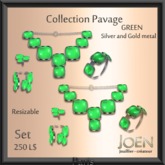 *JOEN* collection "Pavage"Green set