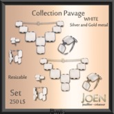 *JOEN* collection "Pavage" white set