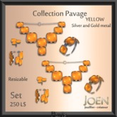 *JOEN* collection "Pavage" Yellow set