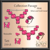 *JOEN* collection "Pavage" Pink set