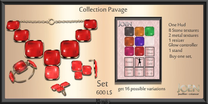 *JOEN* collection "Pavage" Full  set