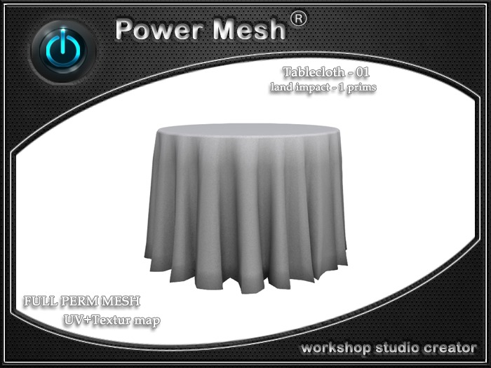 - { POWER MESH } - Full Perm Tablecloth - 03  