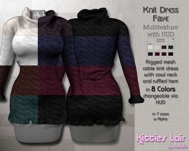 *KL* Knitdress Faye Cable Multitexture