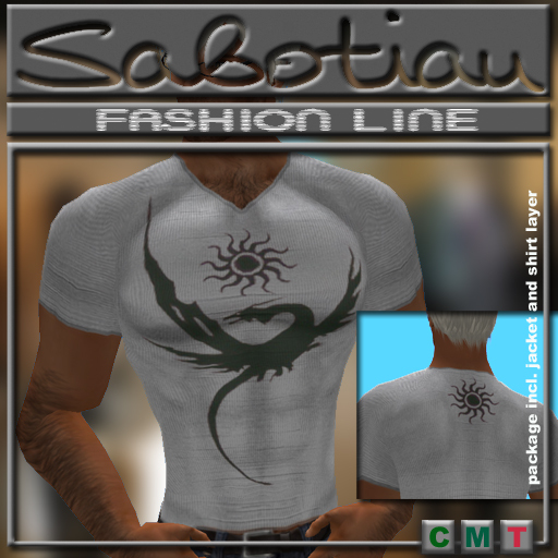 Male Muscle T-Shirt  -DRAGON-