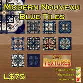 USC Textures -  Modern Nouveau Tiles: Blue 