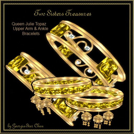 TST Queen Julie Topaz Arm & Ankle Bracelets