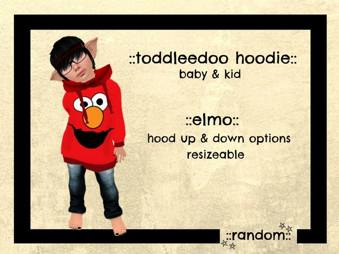 ::random:: ToddleeDoo: Elmo Hoodie