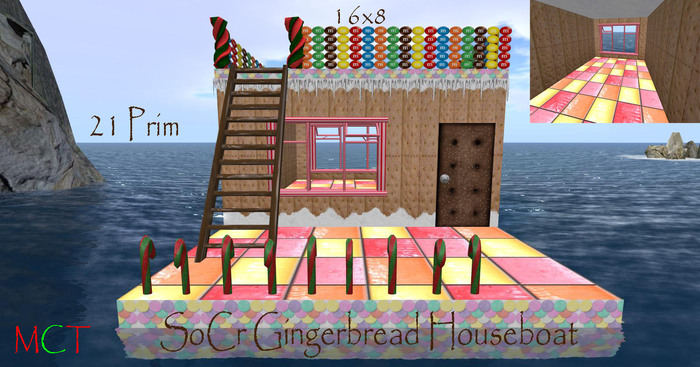 SoCr Gingerbread Houseboat